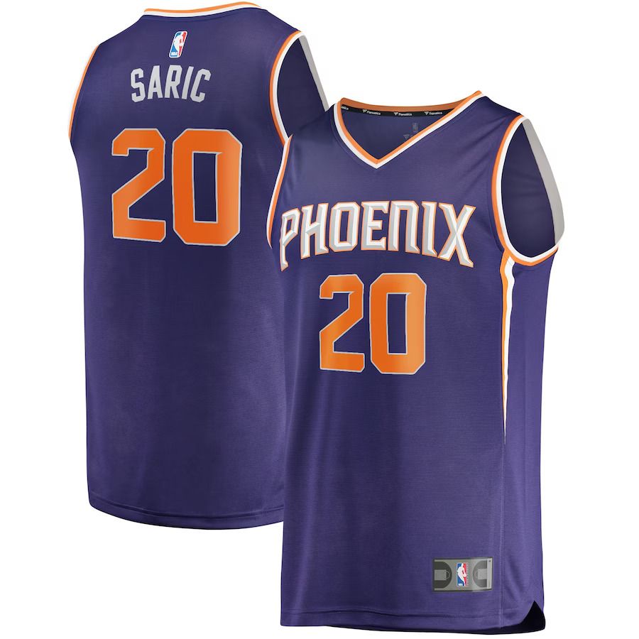 Men Phoenix Suns 20 Dario Saric Fanatics Branded Purple Fast Break Player Replica NBA Jersey